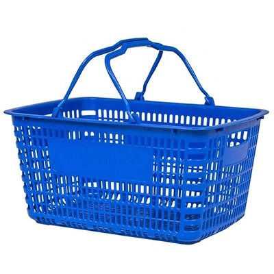 Design Supermarket Custom Shopping Baskets Grocery Handle Shopping Plastic Basket