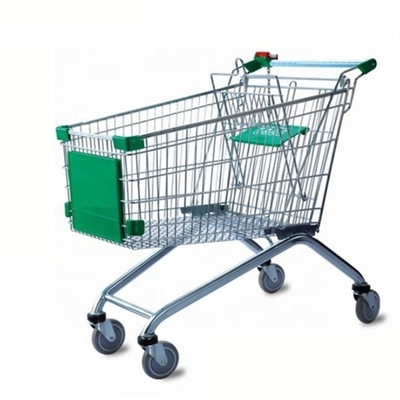 Europäischer Art-Supermarkt-Metalldraht-Einkauf-Laufkatzen-Wagen mit 4 Rädern
