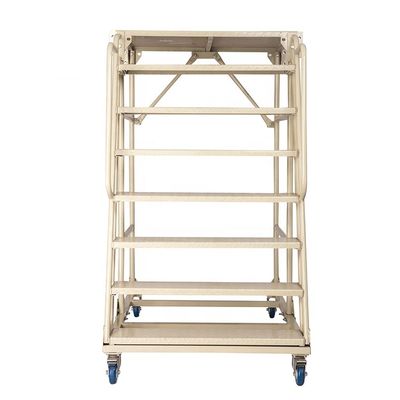 Hochleistungsleiter-Hand-LKW-Treppen-bewegliche Lager-Schritt-Edelstahlpulverbeschichtung