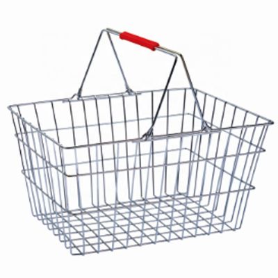 Supermarkt-kundenspezifische Einkaufskörbe verdrahten Mesh Stacking Metal Shopping Basket