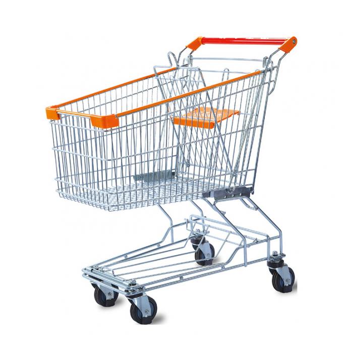 Großhandelsdraht-Korb-Einkauf-Supermarkt-Wagen-Laufkatze